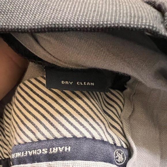 Hart Schaffner Marx Modern Fit Slacks Wool Blend Dark Grey Men's Size 38x32 - Picture 7 of 8